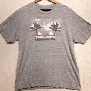 Star Wars Mens Storm Troopers Graphic T-Shirt Sz.XL/Gray/Rayon Blend/Palm Tree